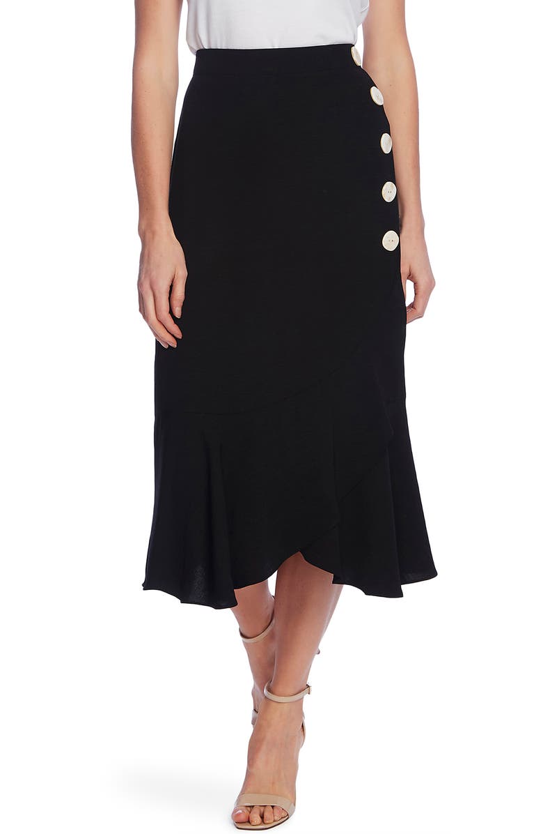 Vince Camuto Side Button Asymmetrical Skirt, Main, color, 