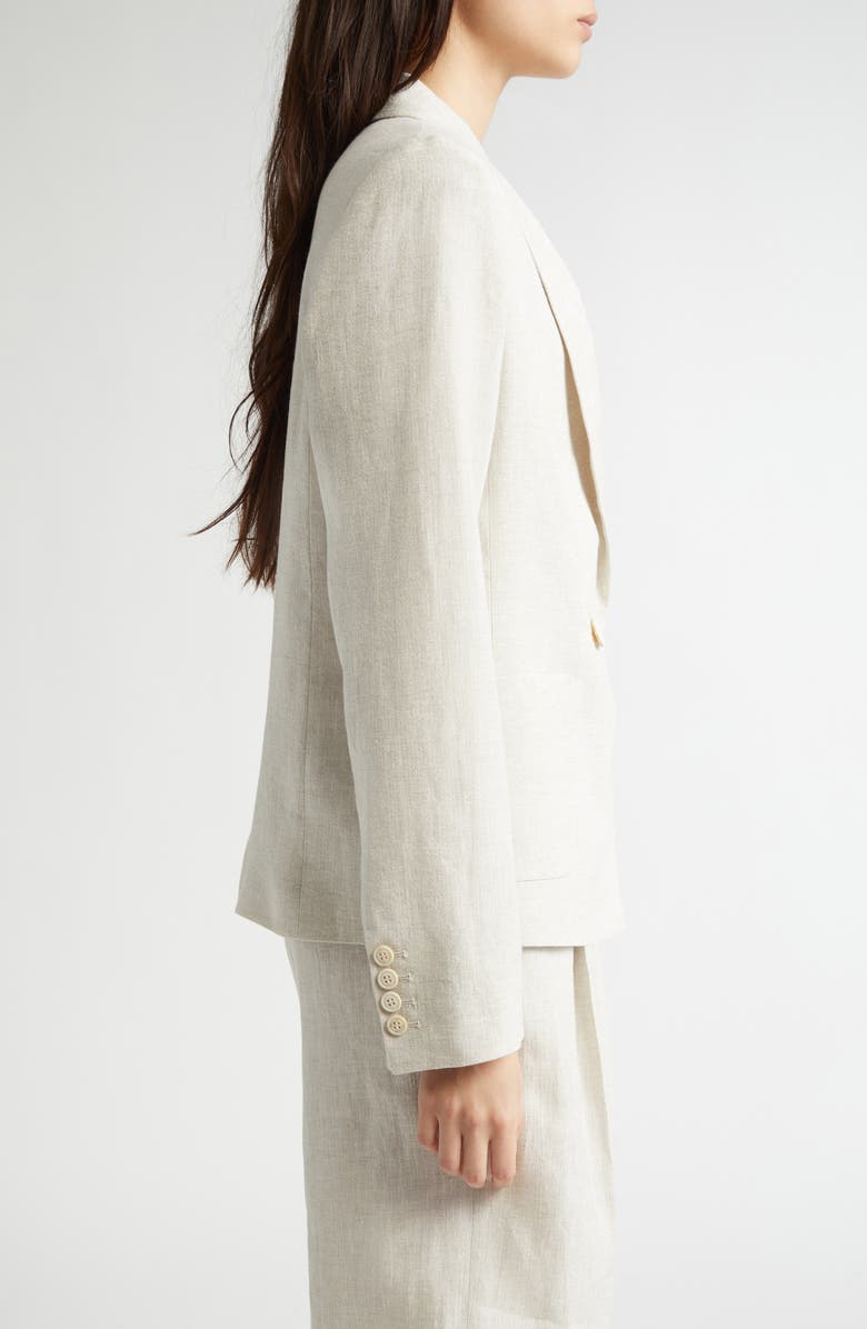 Eleventy Double Breasted Linen Blend Blazer, Alternate, color,