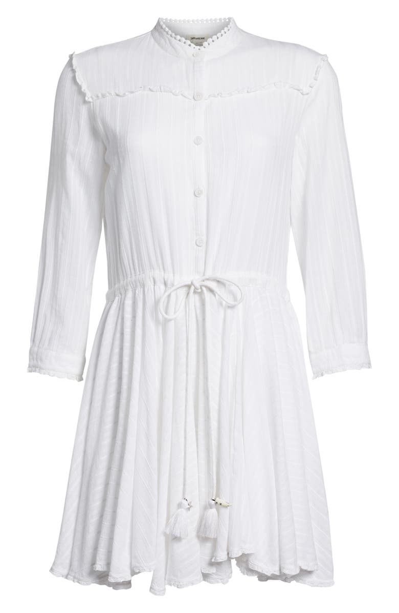 Zadig & Voltaire Ranil Textured Fit & Flare Dress, Alternate, color, 