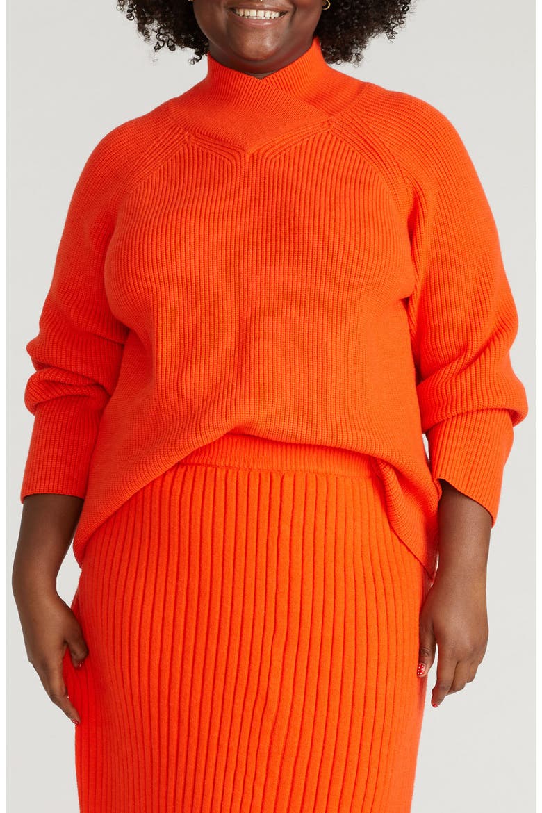 Arli Surplice Neck Sweater, Main, color, POPPY