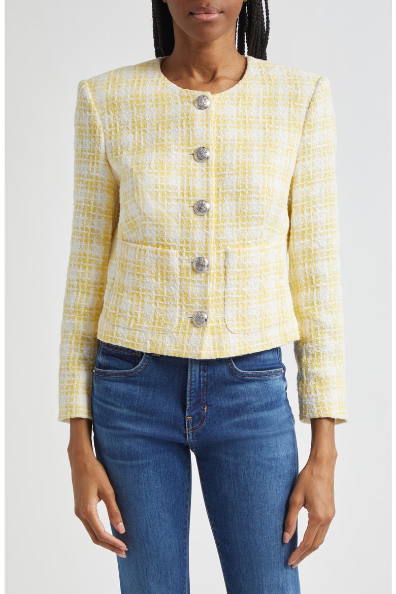 Nathan Check Cotton Blend Tweed Jacket (Women) | Nordstrom