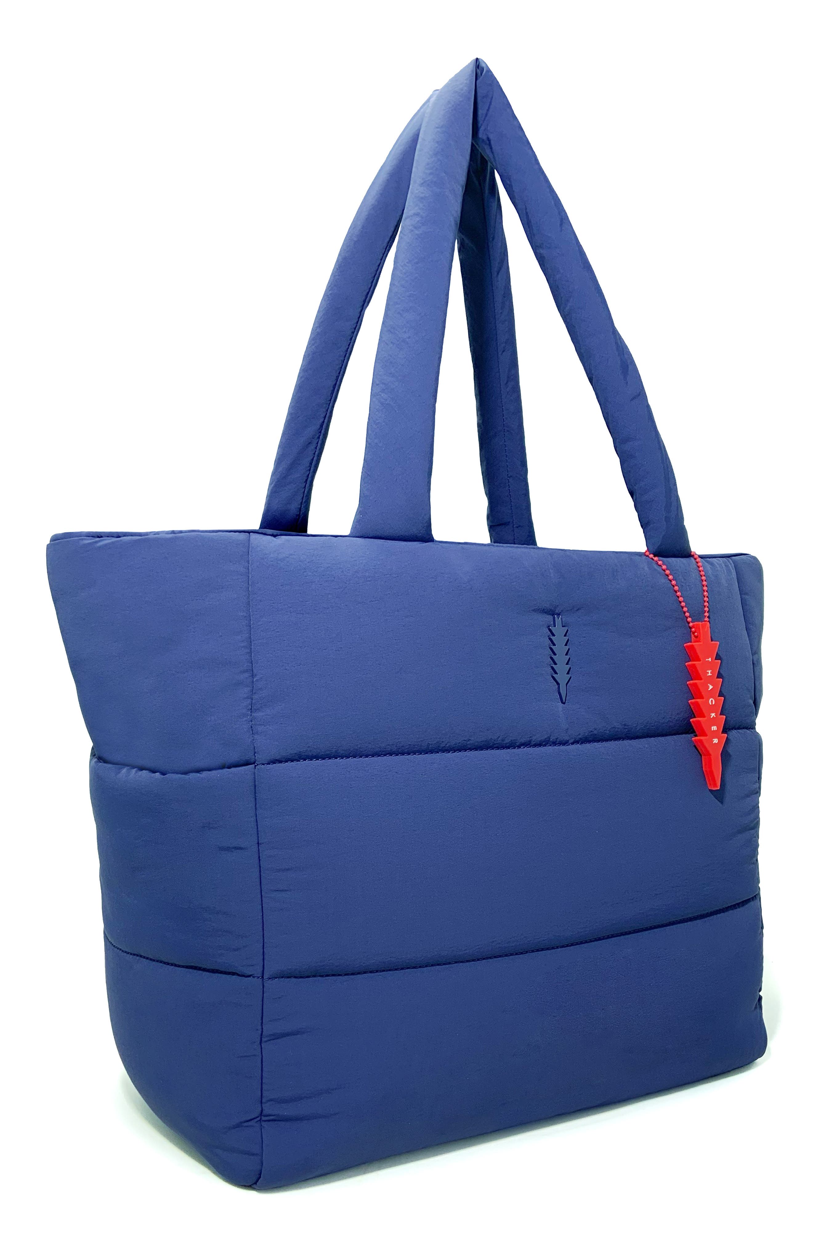 Thacker Quinn Quilted Nylon Tote, Alternate, color, Night Blue