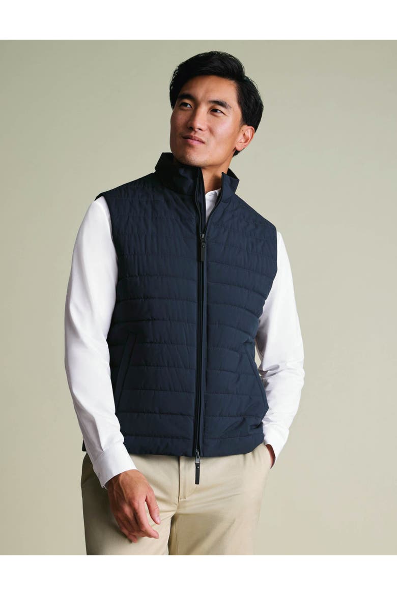 Quilted Gilet, Main, color, Navy