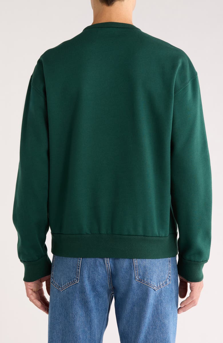 Ralph Lauren Purple Label Embroidered Cotton & Cashmere Sweatshirt, Alternate, color, Moss Green