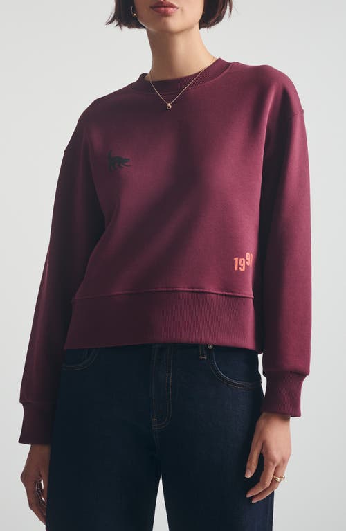 Brooklyn Industries Graphic Relaxed Sweatshirt In Burgundy
