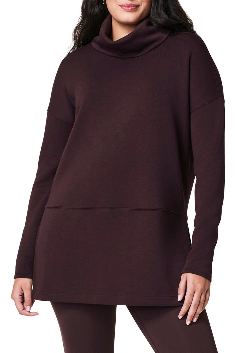 AirEssentials Turtleneck Tunic, Main, color, TRUFFLE BROWN
