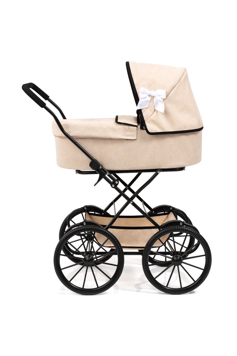 Doll Pram Classic, Bassinet Push Stroller, For Dolls Up To 18 Inches, Kids 3+, Alternate, color, Multicolored