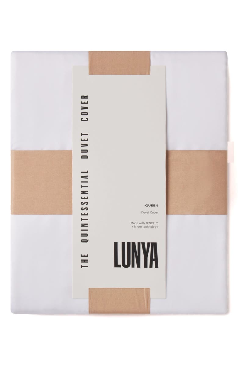 Lunya The Quintessential Duvet Cover, Alternate, color, Sincere White
