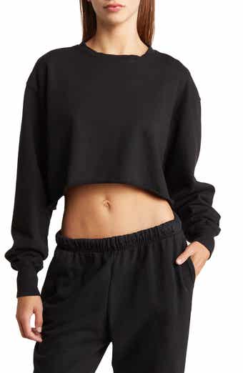 Good american cropped and cool sweatshirt sale