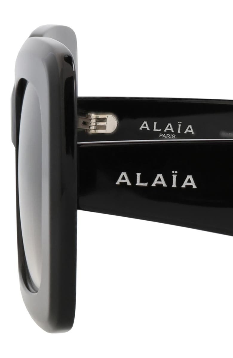 Alaïa 52mm Ombré Square Sunglasses, Alternate, color, Black Black Grey
