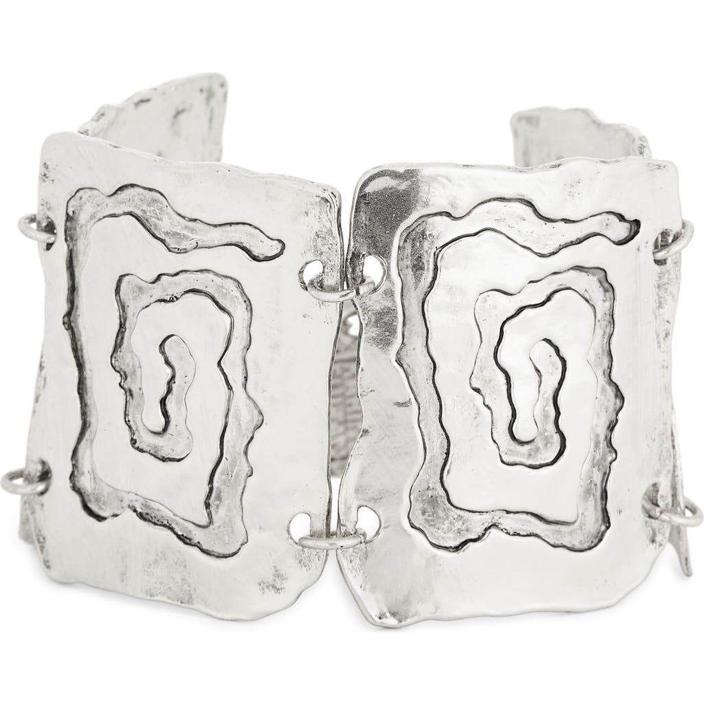 Karine Sultan Spiral Plate Bracelet In Metallic