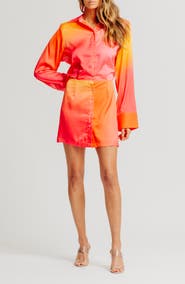 Torn by Ronny Kobo Jones Long Sleeve Shirtdress