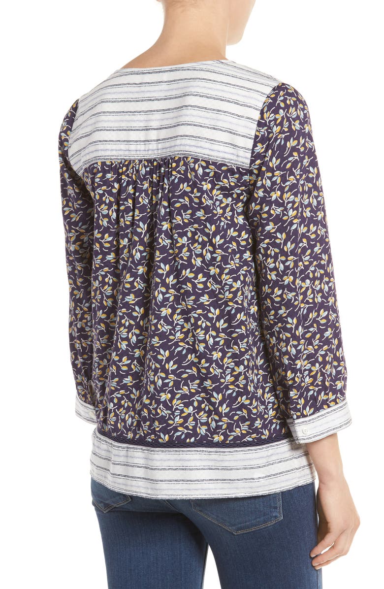 Caslon<sup>®</sup> Border Print Peasant Top, Alternate, color, 