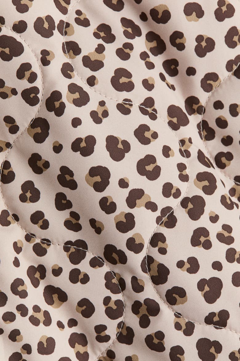 Quilted Jacket, Alternate, color, Beige/leopard print