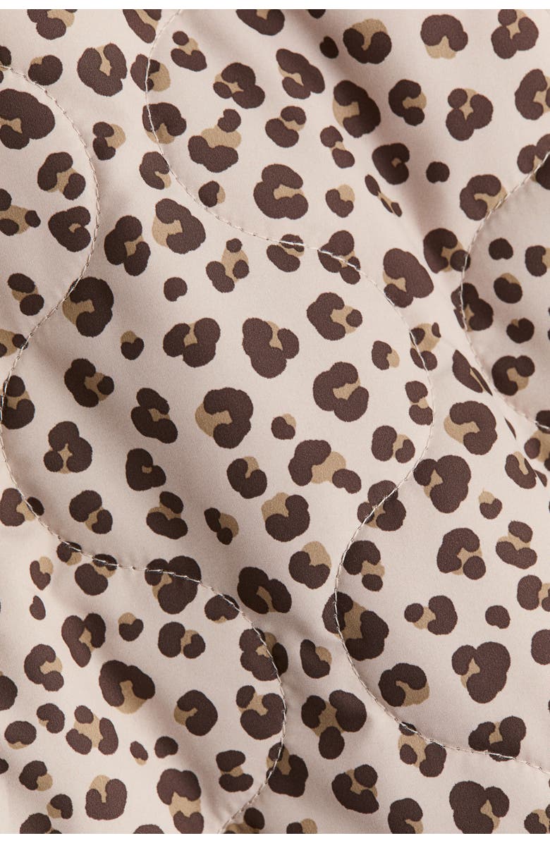 H&M Quilted Jacket, Alternate, color, Beige/Leopard Print