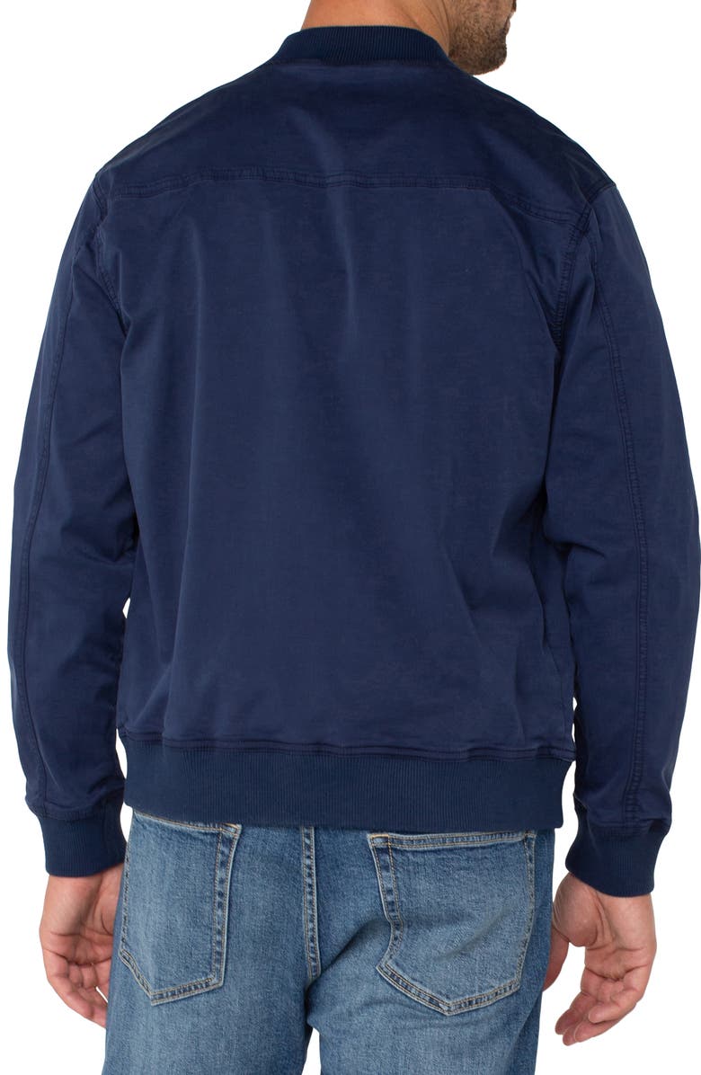 Liverpool Los Angeles Snap Closure Bomber Jacket, Alternate, color, Midnight