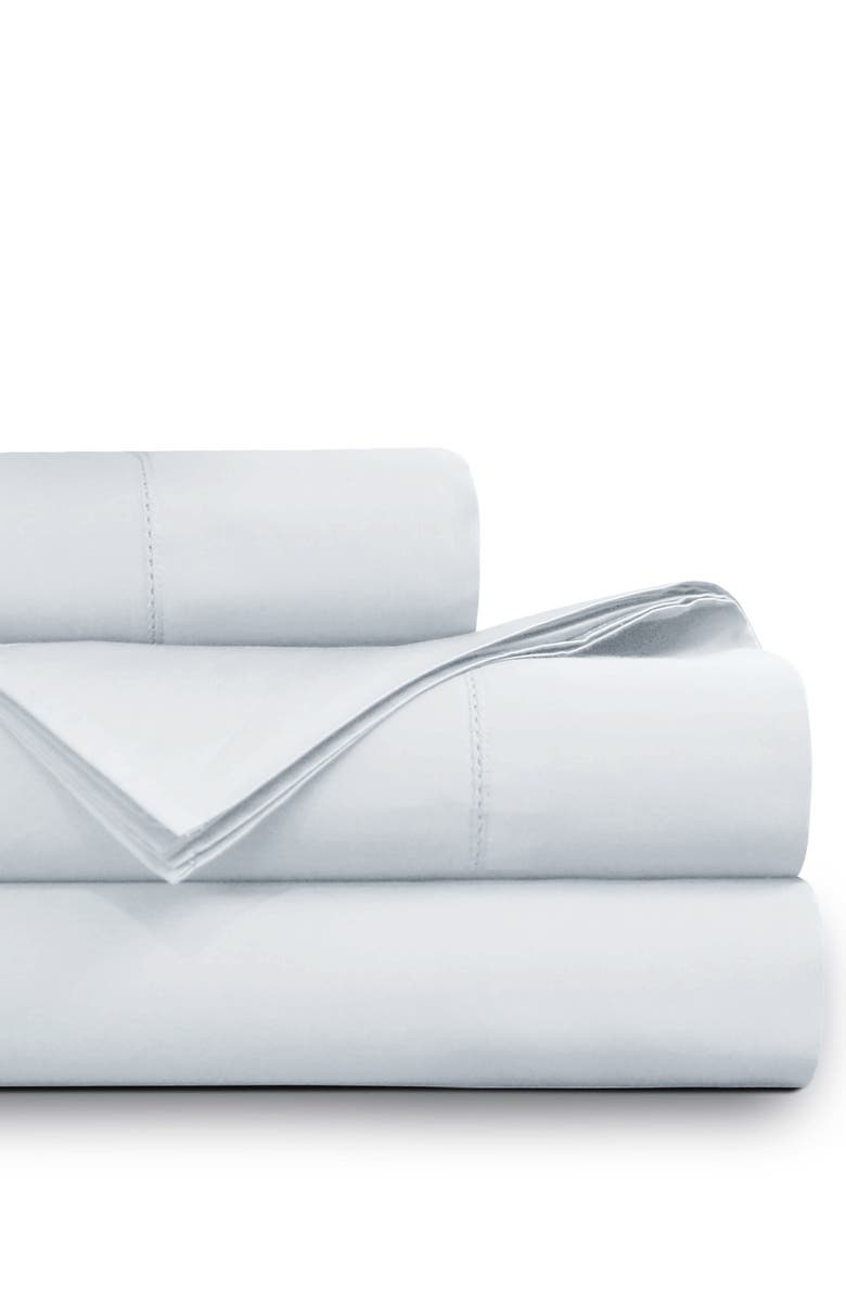 AZORES HOME Set of 2 Cotton Sateen Pillowcases, Main, color, White