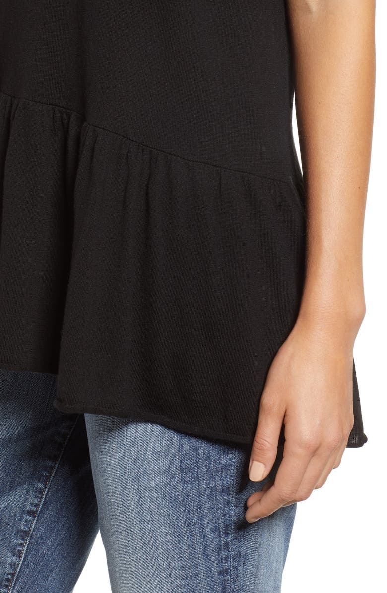 Caslon<sup>®</sup> Raw Edge Peplum Top, Alternate, color, 