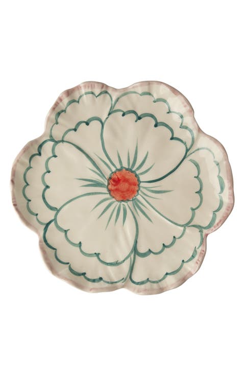 Set of 4 Flower Shaped Side Plates