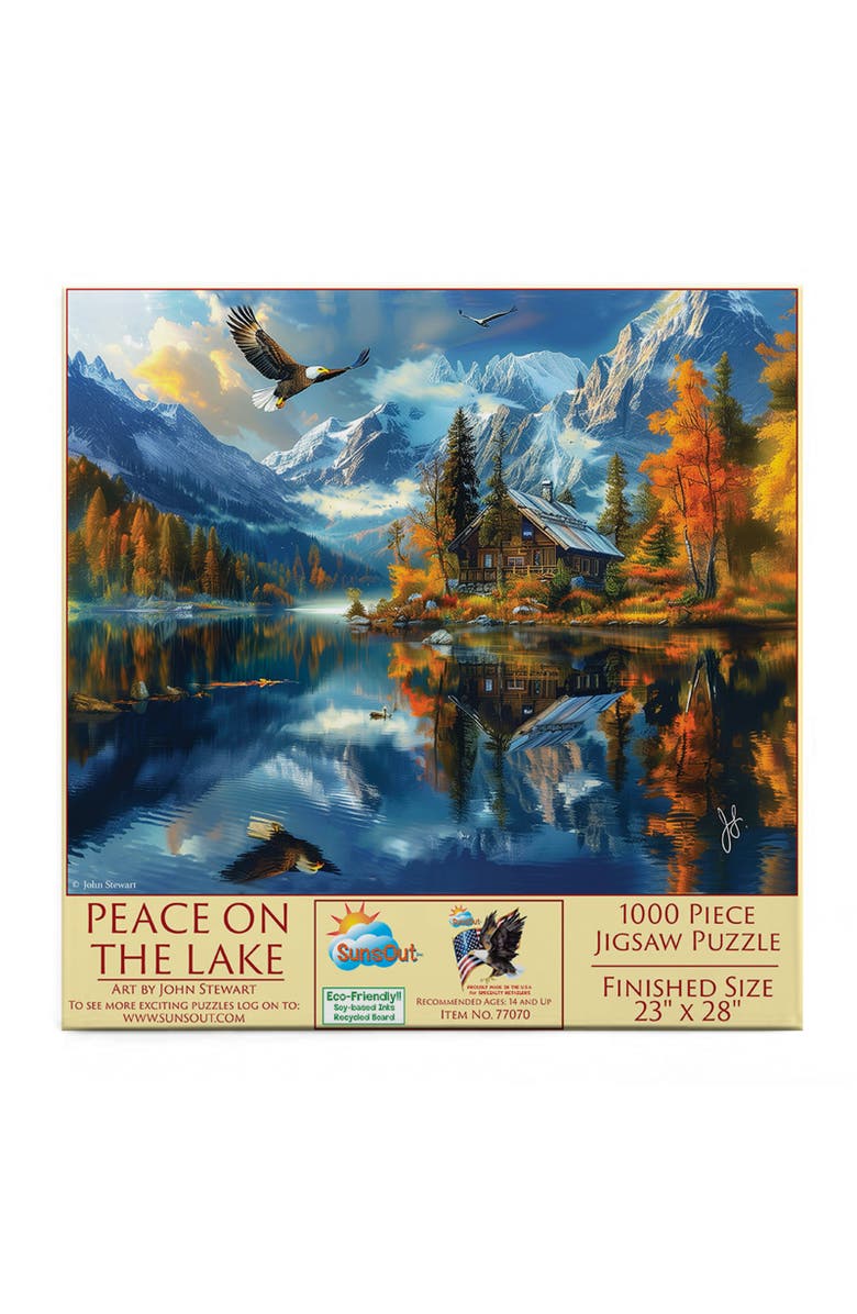 Sunsout Peace on the Lake 1000 piece Jigsaw Puzzle for Adults, Alternate, color, Multicolor
