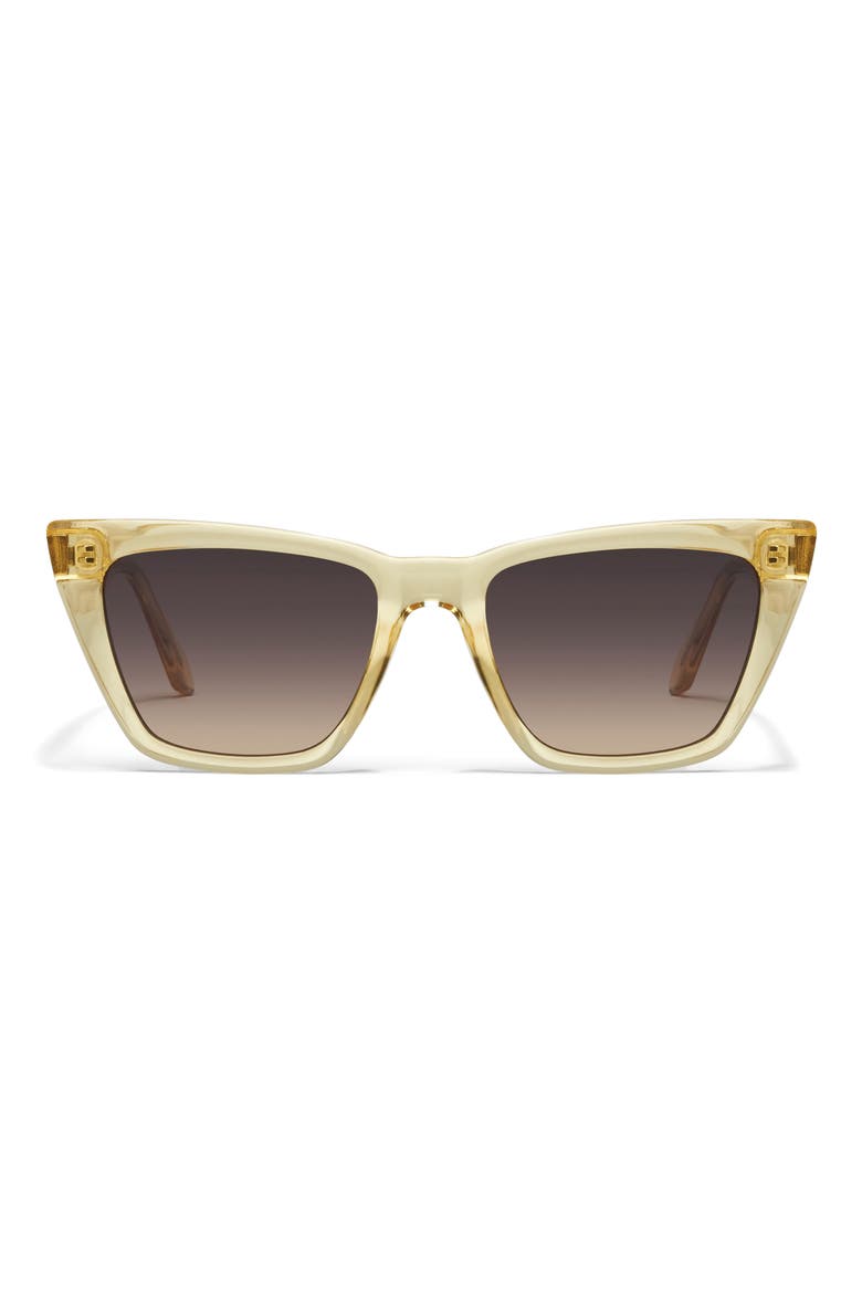 Call The Shots 54mm Gradient Cat Eye Sunglasses, Main, color, DAFFODIL/ SMOKE TAUPE