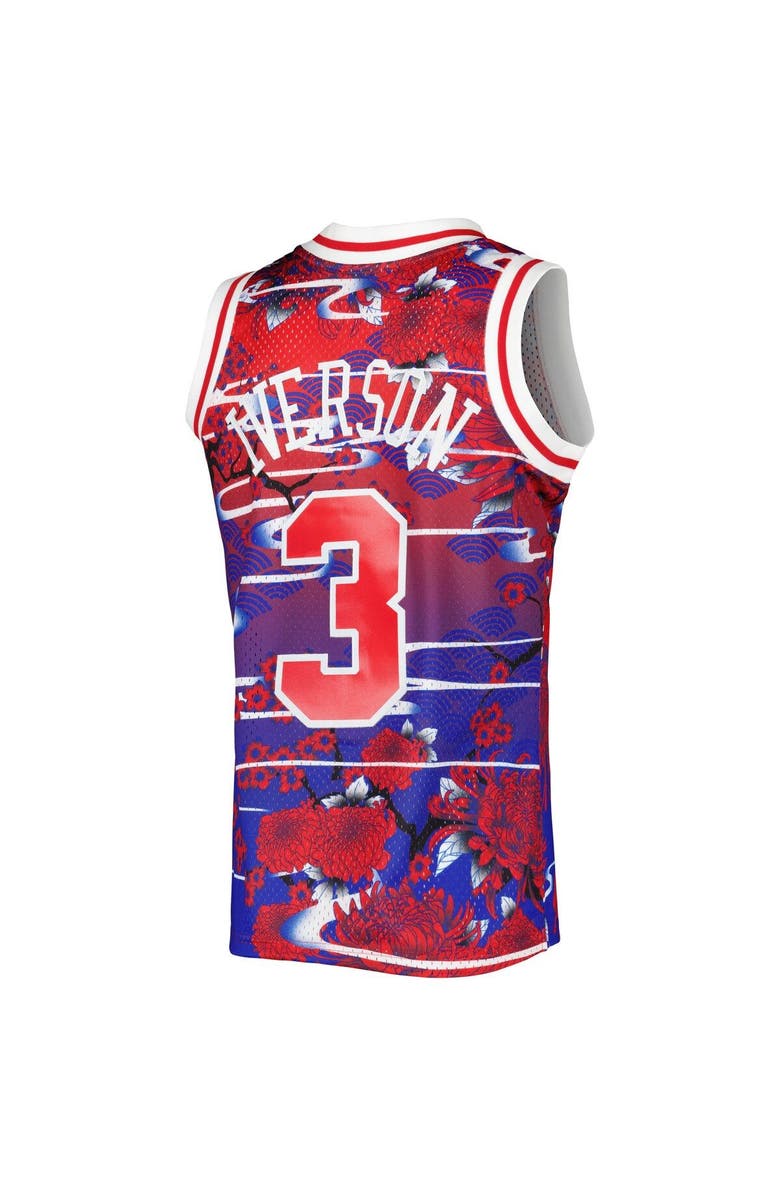 Mitchell & Ness Men's Mitchell & Ness Allen Iverson Red Philadelphia 76ers 1996/97 Hardwood Classics Lunar New Year Swingman Jersey, Alternate, color, Red