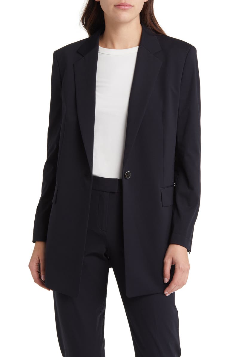 BOSS Jexotta Notch Lapel Blazer, Alternate, color, Blk