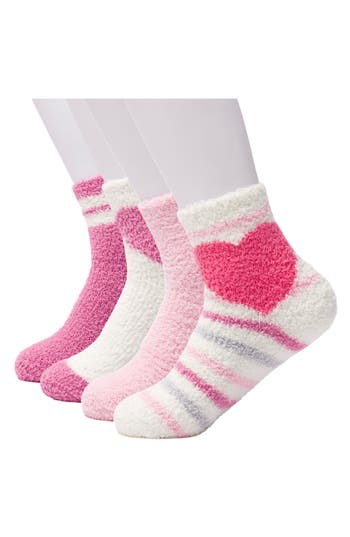 Juicy Couture Assorted 4-pack Juicy Stripe Softee Ankle Socks In Multi