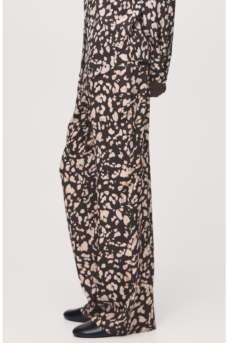 Animal Print Pants, Alternate, color, BROWN