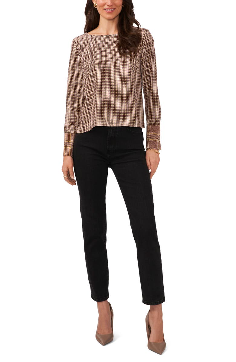 Vince Camuto Plaid Blouse, Alternate, color, 