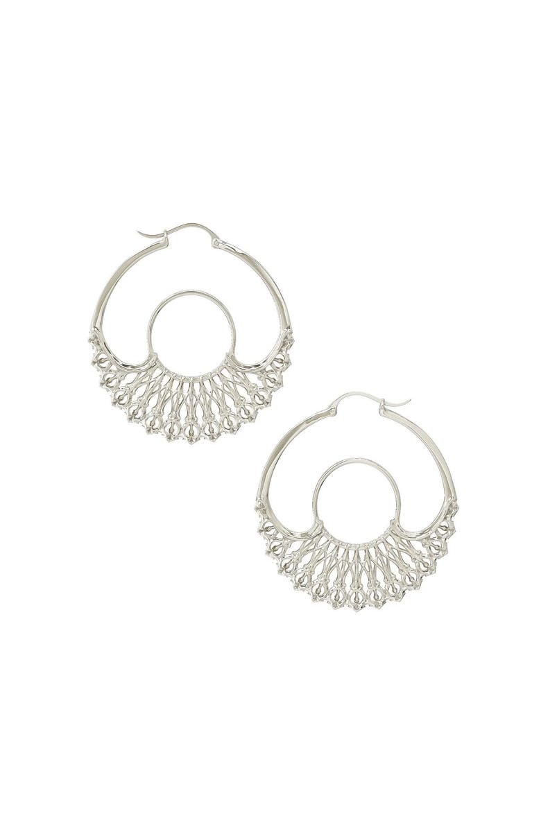 Astor & Orion Iris Hoops, Alternate, color, Silver