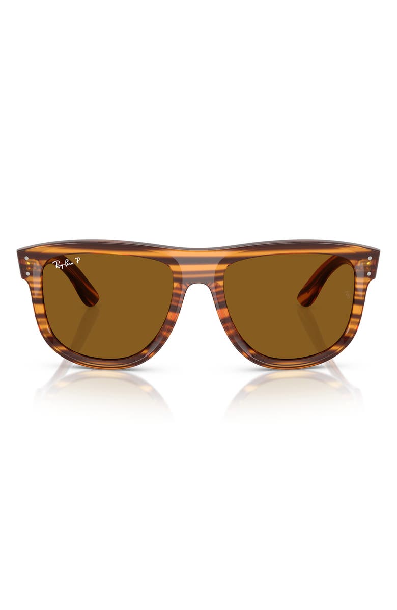 Ray-Ban 56mm Polarized Square Sunglasses, Main, color, 