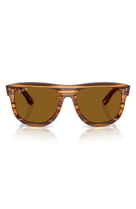 56mm Polarized Square Sunglasses