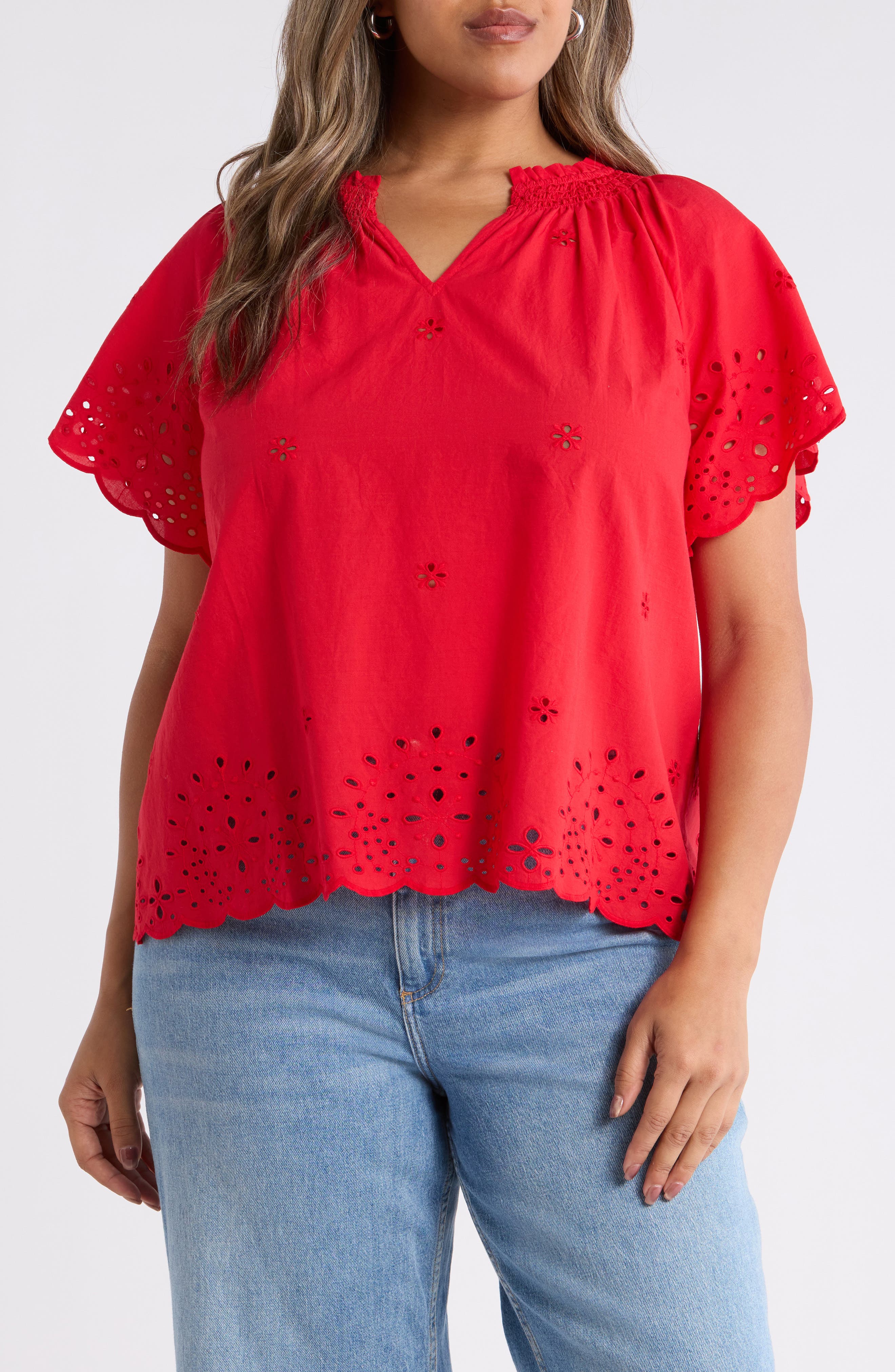 Cotton Eyelet Top - image 3