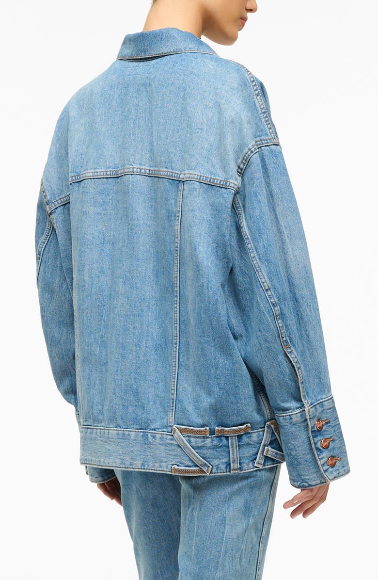 STAUD + Wrangler The Biggest Denim Trucker Jacket, Alternate, color, 