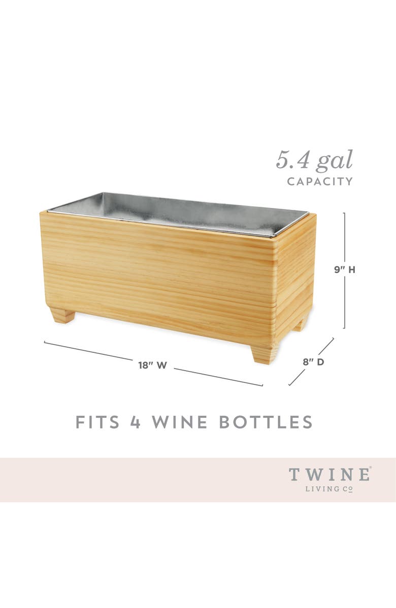 TWINE Wooden Beverage Tub, Alternate, color, Brown