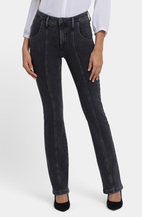 NYDJ Billie Seamed High Waist Mini Bootcut Jeans (Slate Stone)