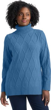 Jessica London Cable Turtleneck Sweater