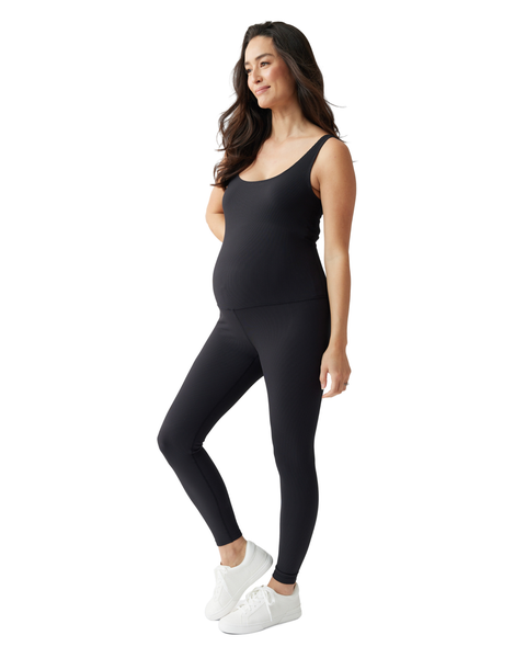 Rib Full Length Maternity Bodysuit