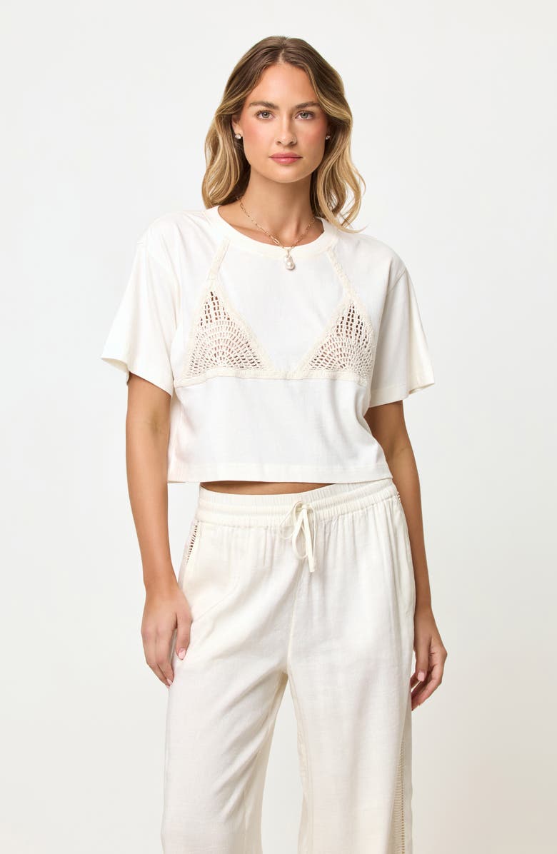 LSPACE At Your Leisure Linen Blend Cover-Up Pants, Alternate, color, Cream/ Natural