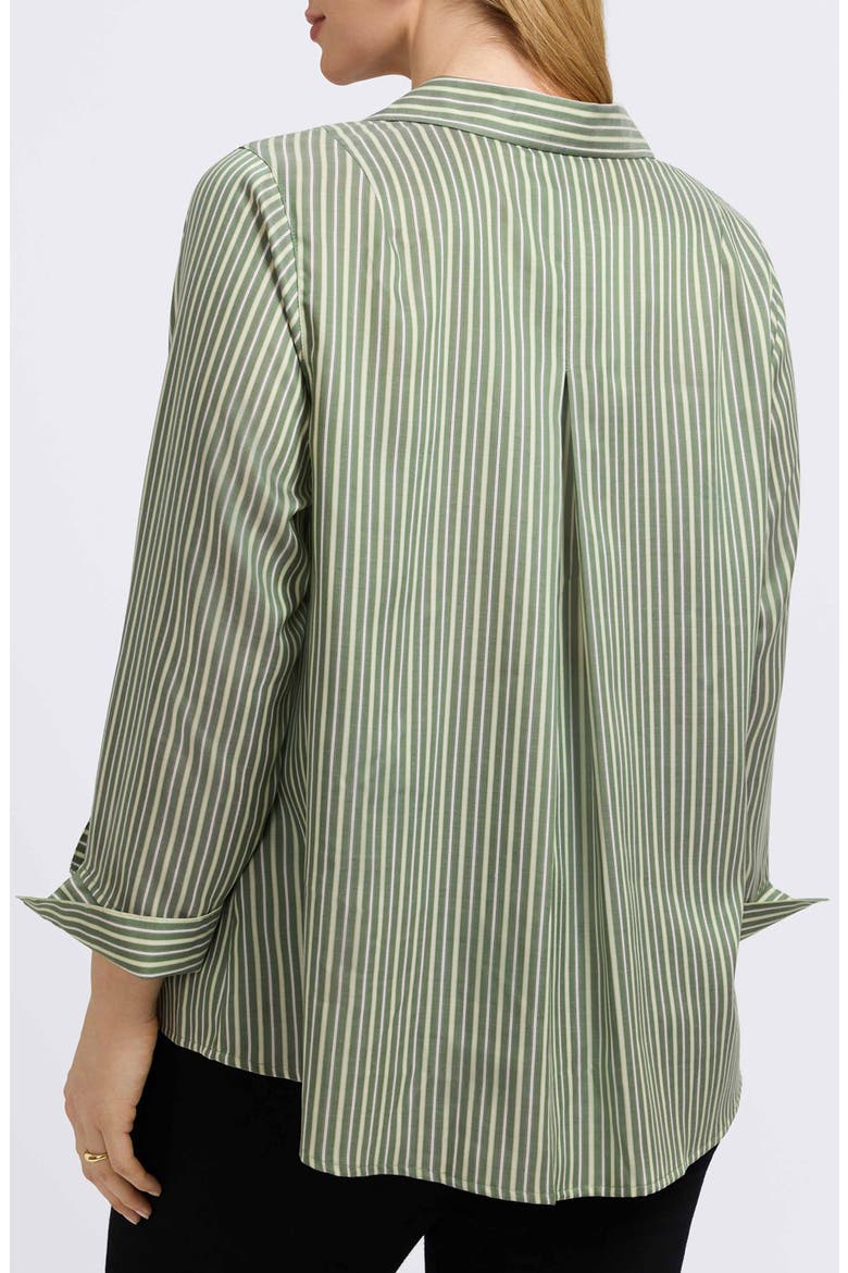 Agnes Stripe Three-Quarter Sleeve Popover Top, Alternate, color, BASIL MULTI