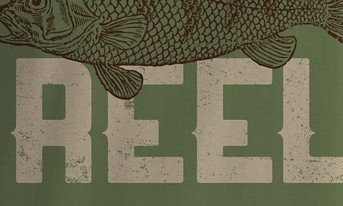 Monster Digital Duke & Sons Fish Reel Perch Cotton T-shirt In Green