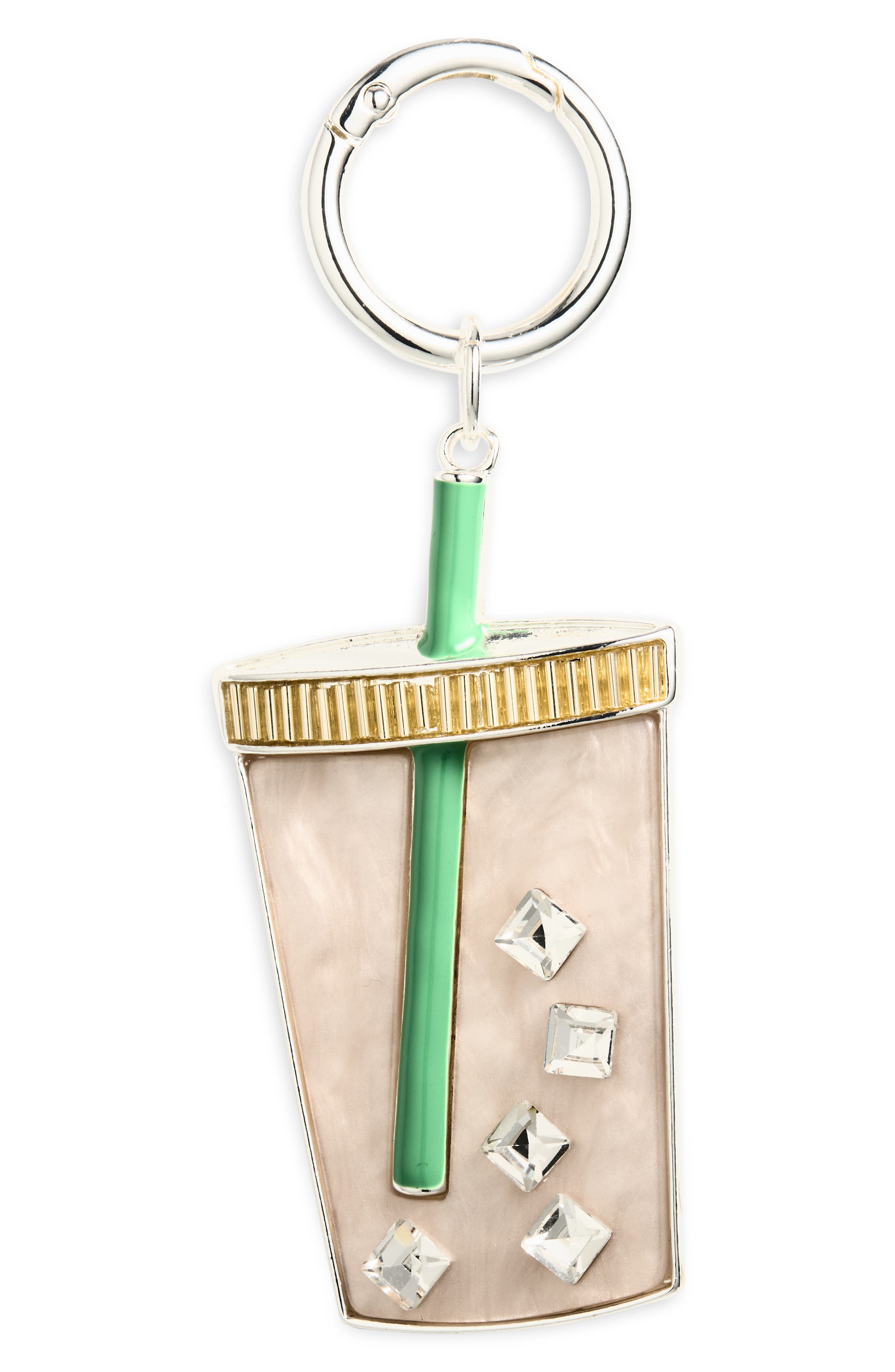 Chelsea28 Iced Coffee Bag Charm, Main, color, Brown Multi- Gold