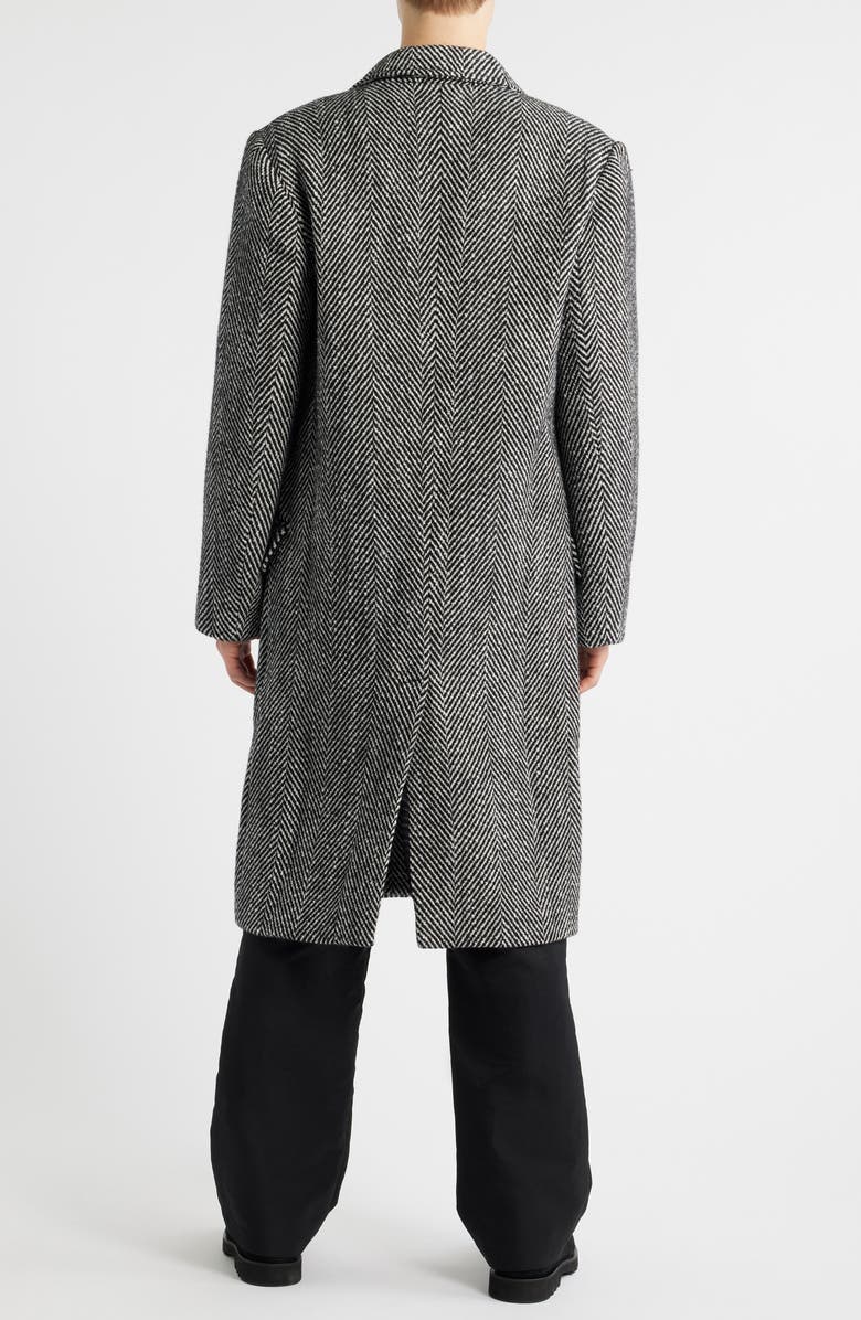 KROST Elliot Herringbone Overcoat, Alternate, color, Black