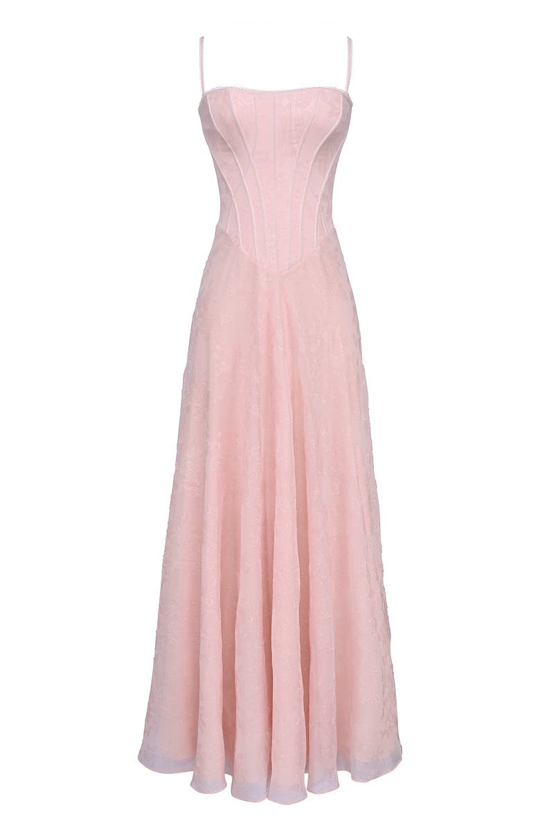 Marci Corset Pleated Strapless Midi Dress