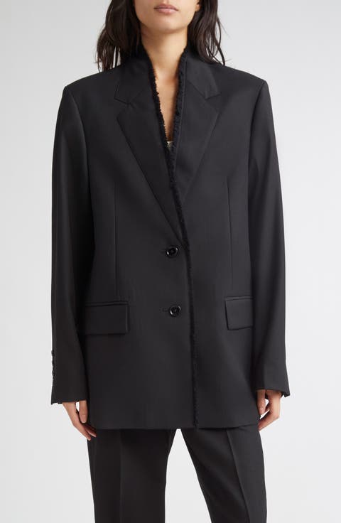 Raw Lapel Blazer