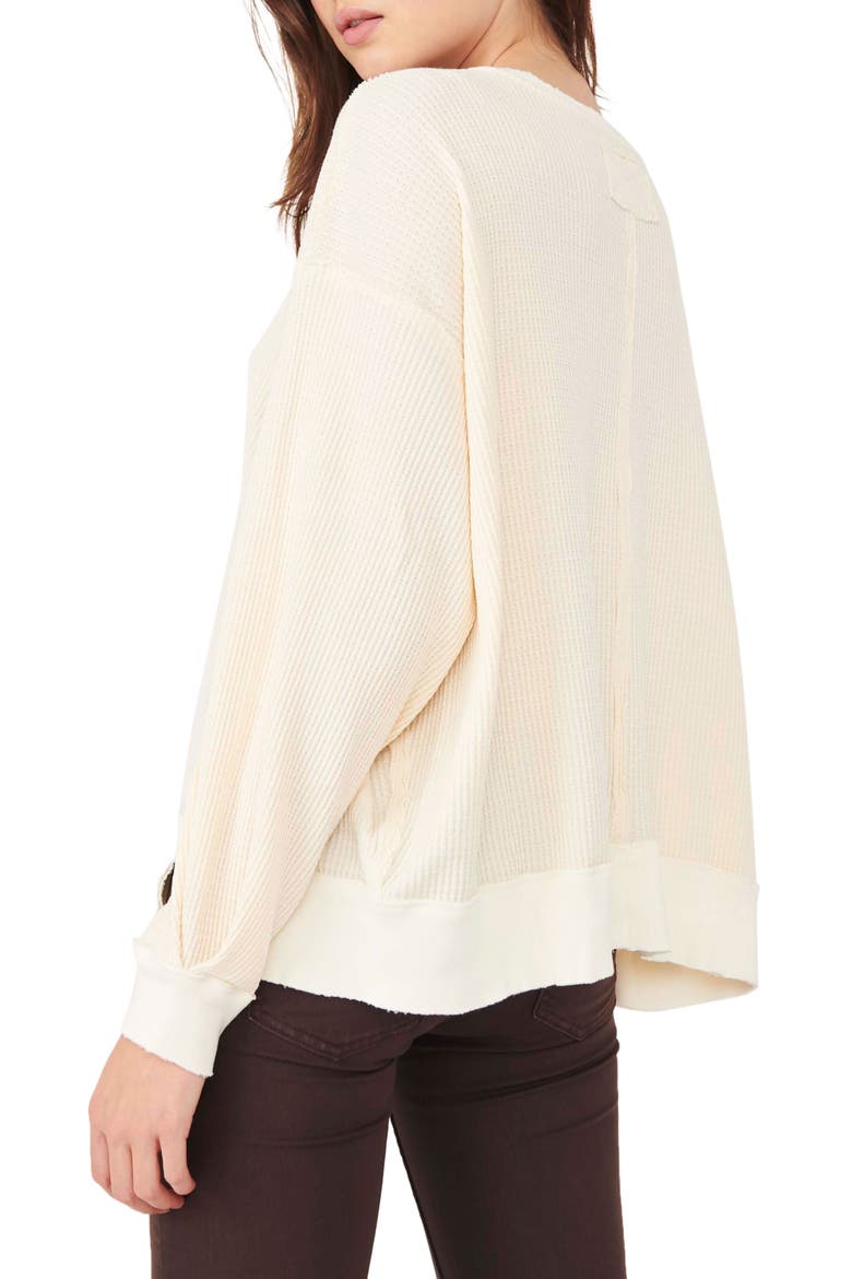 We the Free Women's We the Free Buttercup Oversize Thermal Top, Alternate, color, ECRU