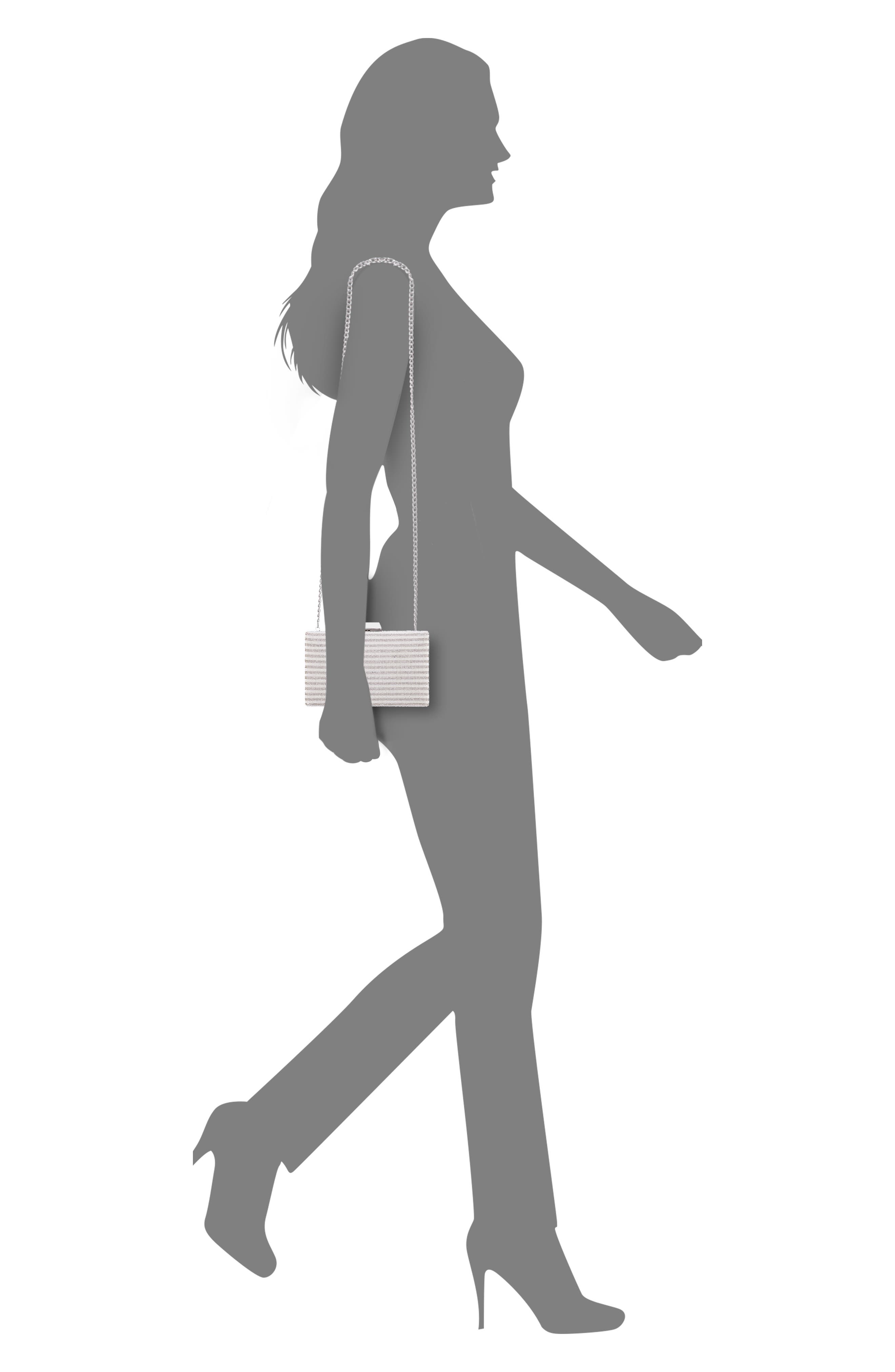 Nina Desyre Embellished Minaudière, Alternate, color, White