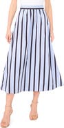 Vince Camuto Stripe Flare Midi Skirt