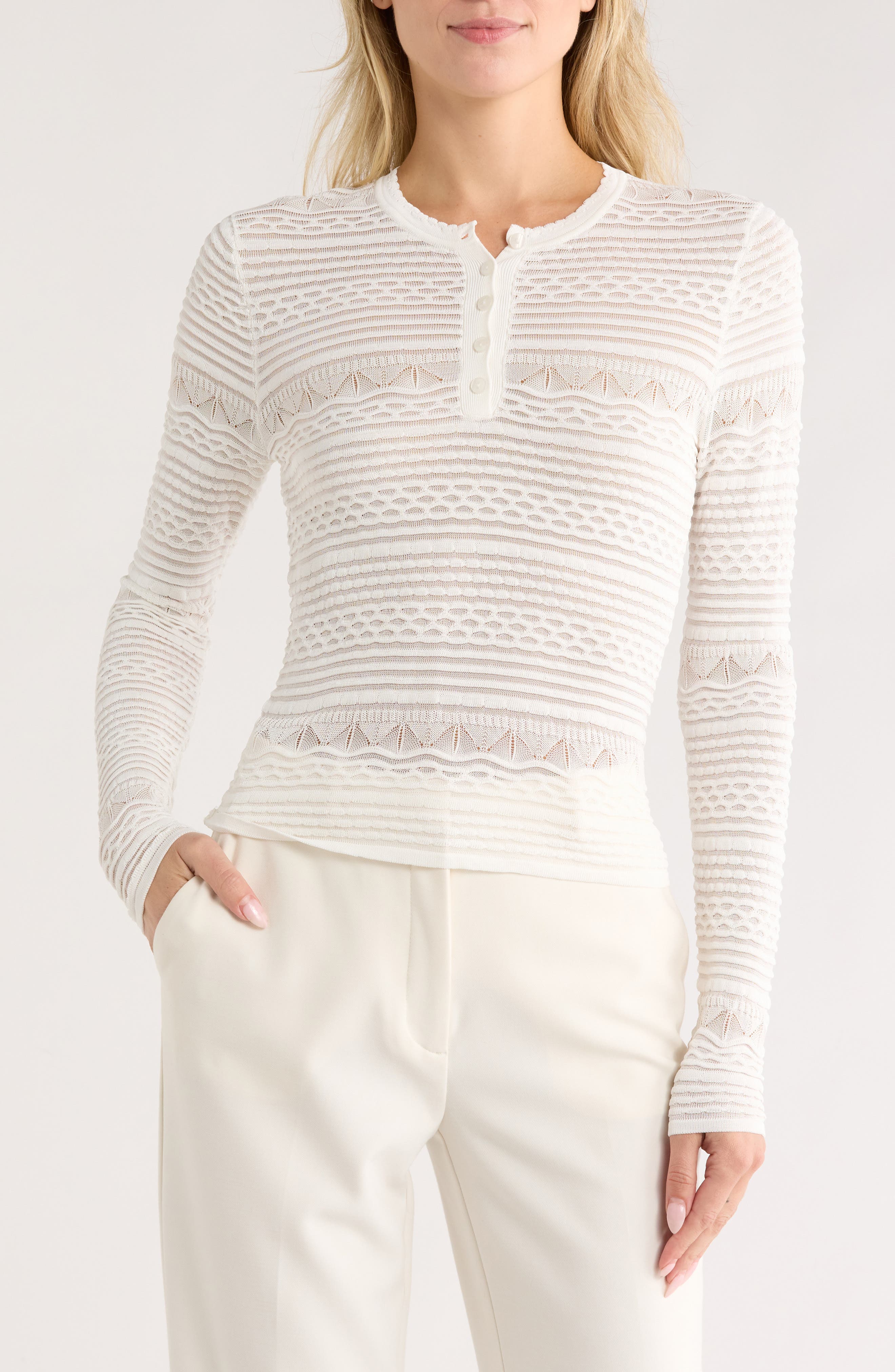 Ulla Johnson Felix Pointelle Knit Henley